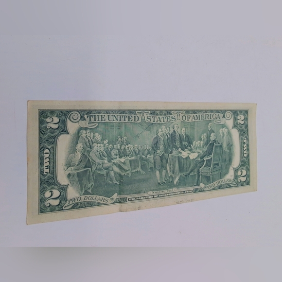 Vintage Two Dollar Bill United States 1976 Bicentennial Series B 60485046 A - Picture 2 of 2